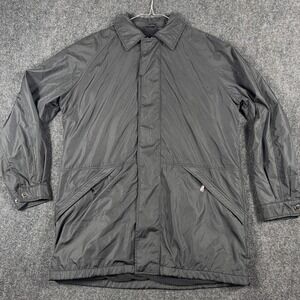 Mercedes Benz Longline Windbreaker Jacket Fleece Lined Full Zip Large Black